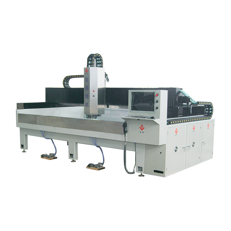 เครื่องเจียรขอบกระจกรูปทรง CNC แนวนอนอัตโนมัติ